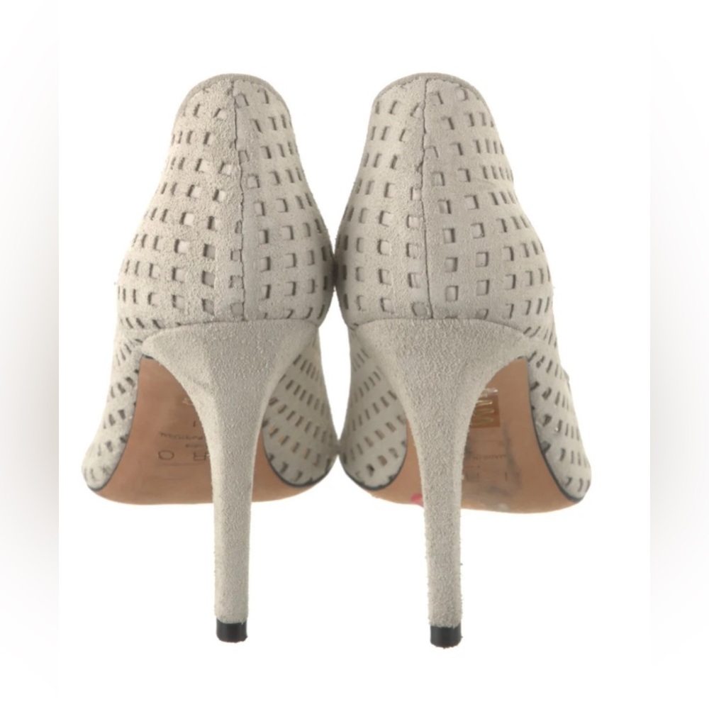 IRO LARSON PERFORATED SUEDE POINTED PUMPS IN ECRU Size 36 - Picture 6 of 11